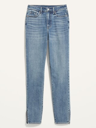 High-Waisted OG Straight Side-Slit Ankle Jeans for Women | Old Navy (US)