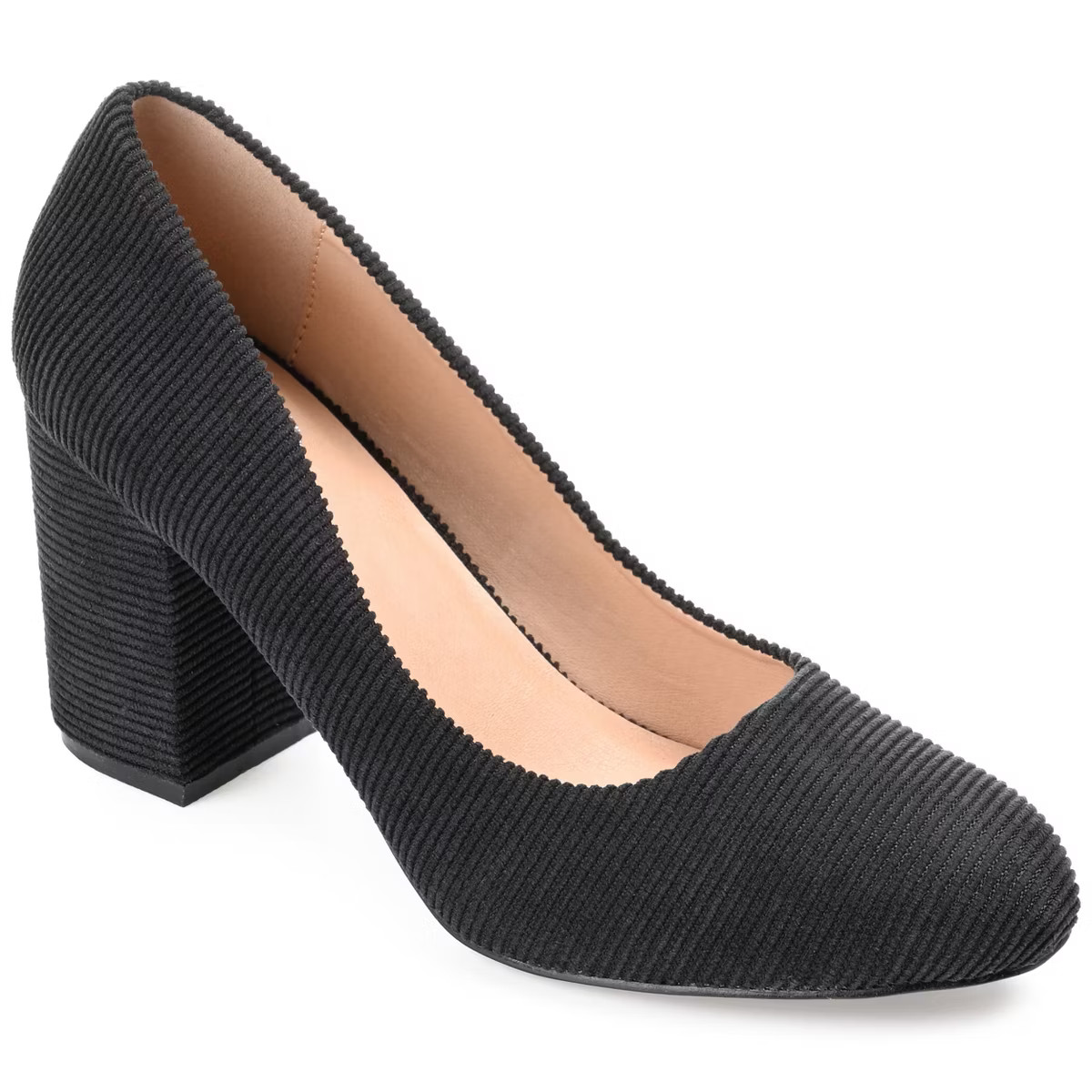 Journee Collection Womens Fai Round Toe Mid Block Heel Pumps | Target