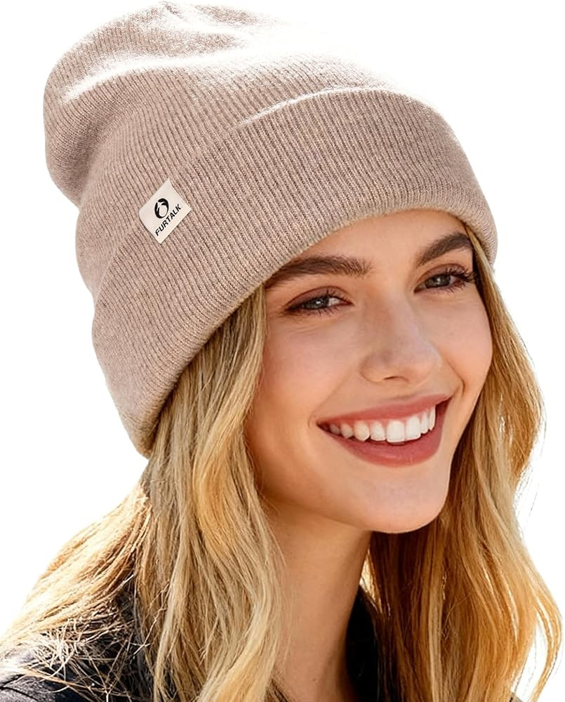 FURTALK Beanies for Women Men Winter Hats Soft Warm Beanie Hat Ladies Knitting Skull Cap | Amazon (US)
