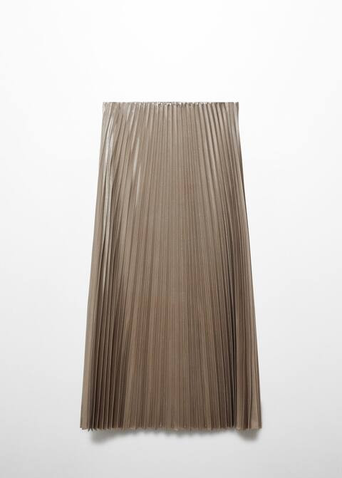 Metallic pleated skirt -  Women | Mango USA | MANGO (US)