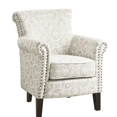 Tight Back Chair , Solid Wood Legs, Finish, 34.04"h Frame Armchair Design, Double Nailhead Accents, 31"d X | Wayfair North America