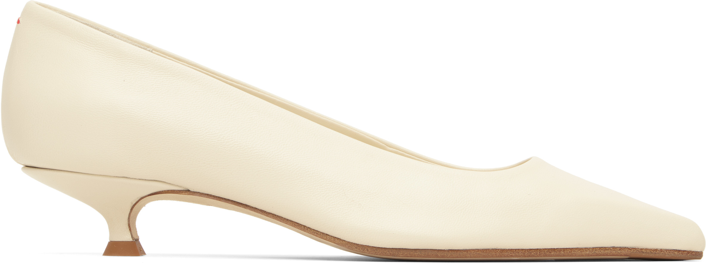 Aeyde Off-White Cari Heels | SSENSE