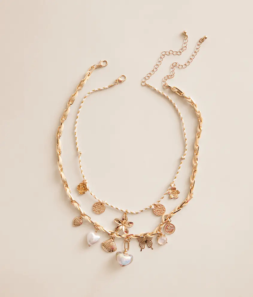 2 Pack Charm Necklace Set | Buckle