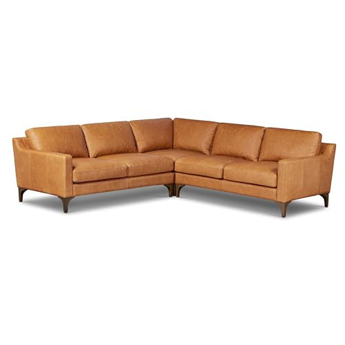 POLY & BARK Sorrento Corner Sectional in Cognac Tan | Amazon (US)