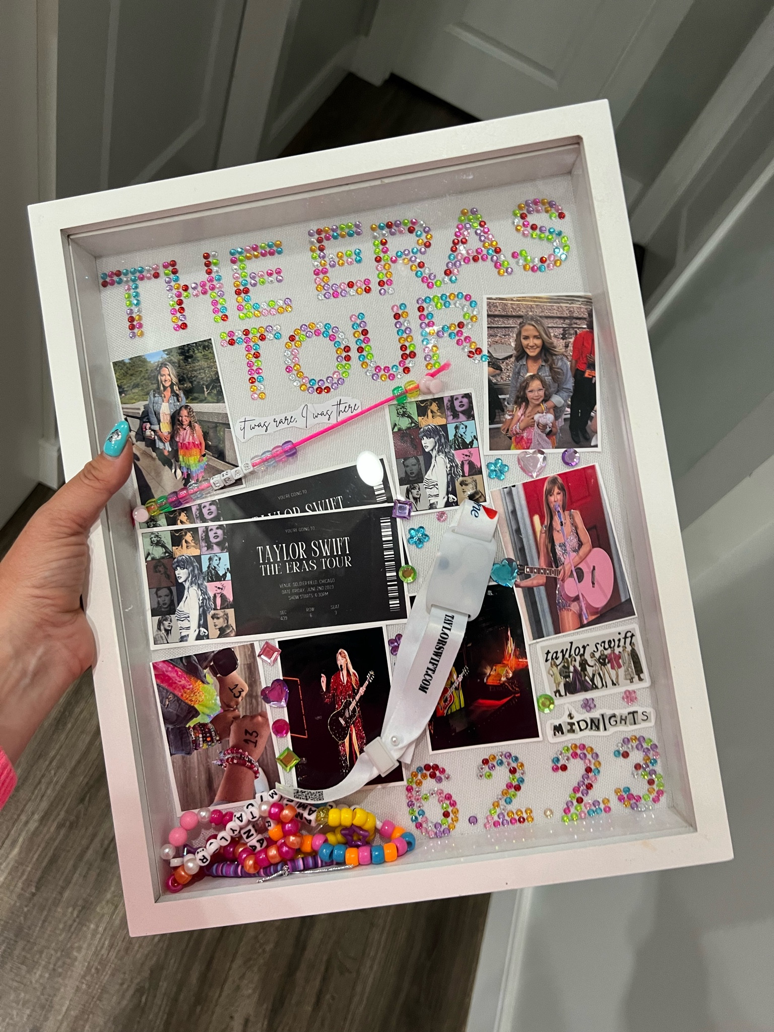 The Eras Tour shadow box - the perfect way to keep all the mementos on display in one place 😂