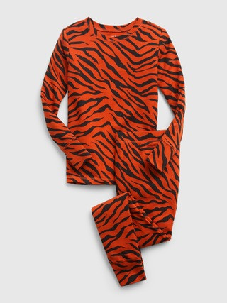 Kids 100% Organic Cotton Tiger Print PJ Set | Gap (US)