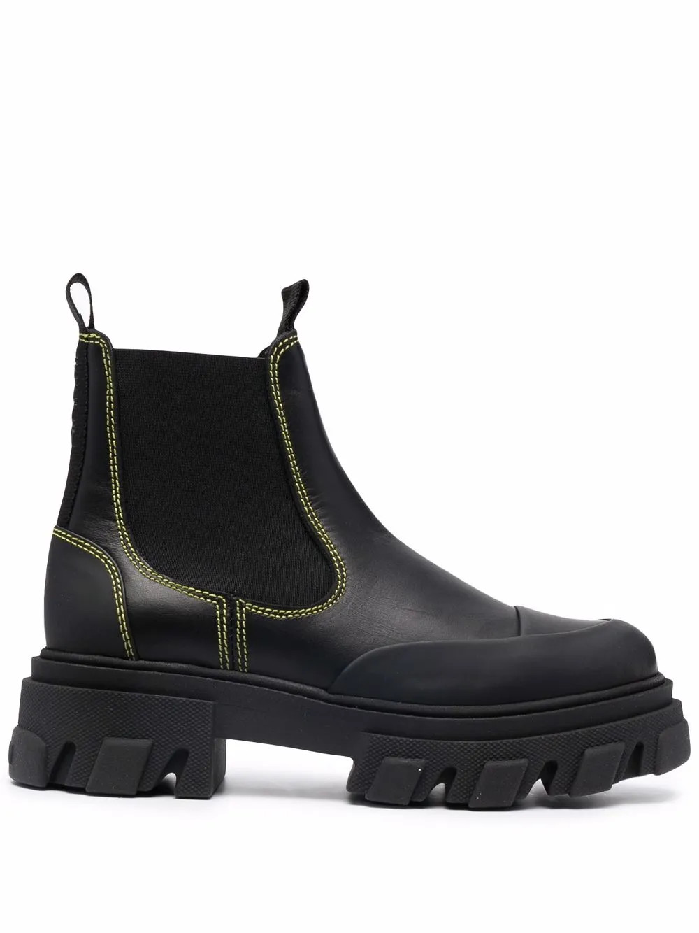 GANNI Leather Chelsea Ankle Boots - Farfetch | Farfetch Global