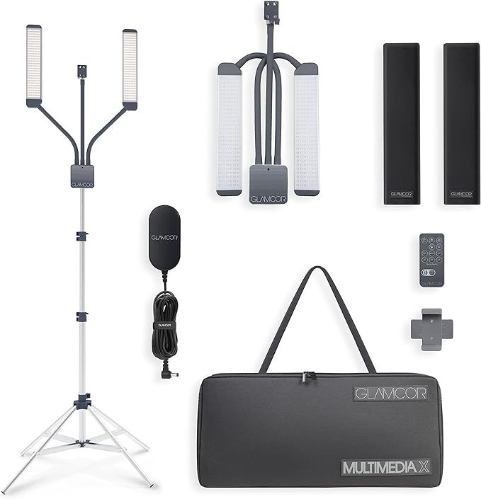 GLAMCOR Multimedia X Portable LED Lighting Kit | remote controlled 2700K - 5600K color temperatur... | Amazon (US)