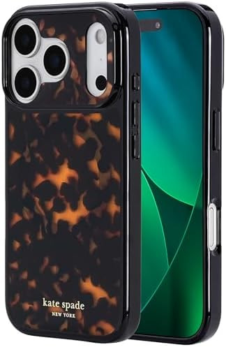 Kate Spade New York iPhone 17 Pro Case - Compatible with MagSafe - Designer Phone Case - Tortoise | Amazon (US)