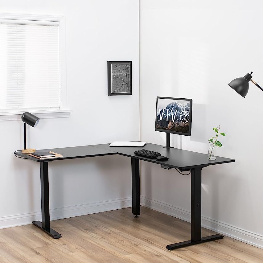 BANTI Dual Motor L-Shaped Electric Standing Desk, 48 Inches Adjustable Height Stand Up Desk, Sit Sta | Amazon (US)