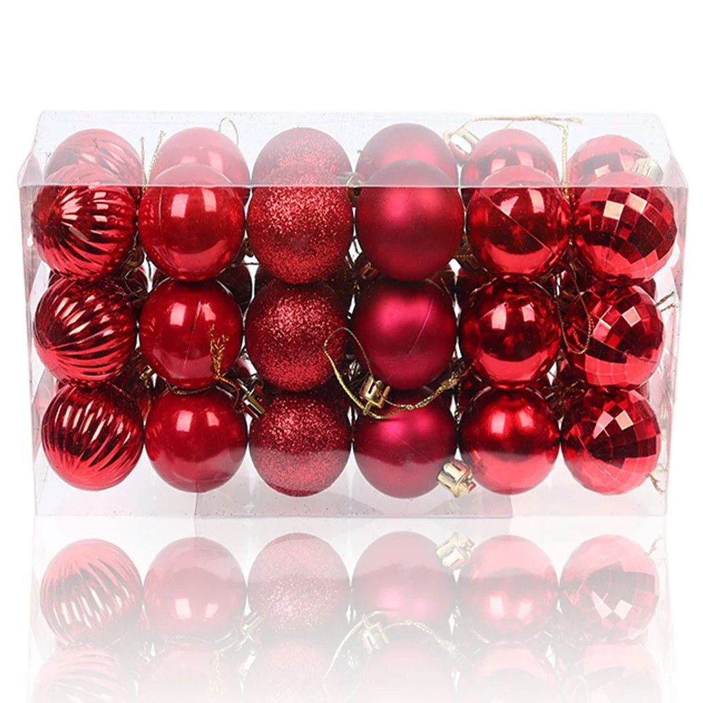 TureClos 36Pcs Christmas Balls Ornaments for Xmas Christmas Tree Christmas Tree Decorations Hangi... | Walmart (US)