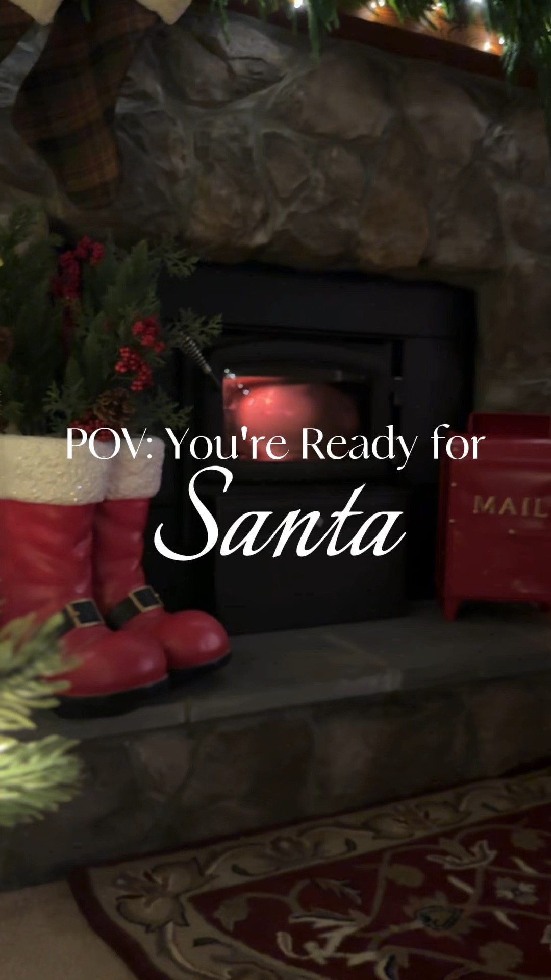 The stocking were hung by the chimney with care 🎅🏼

Enjoying all the cozy vibes of my living room holiday decor with a large tree with flocked ornaments, Norfolk Garland and Edison lights on the mantel, and touches of whimsical Christmas with the Santa boots and letters to Santa box. 

Christmas tree // Christmas decor // Christmas decor inspo // holiday decorating // cozy home

#LTKVideo #LTKhome #LTKHoliday