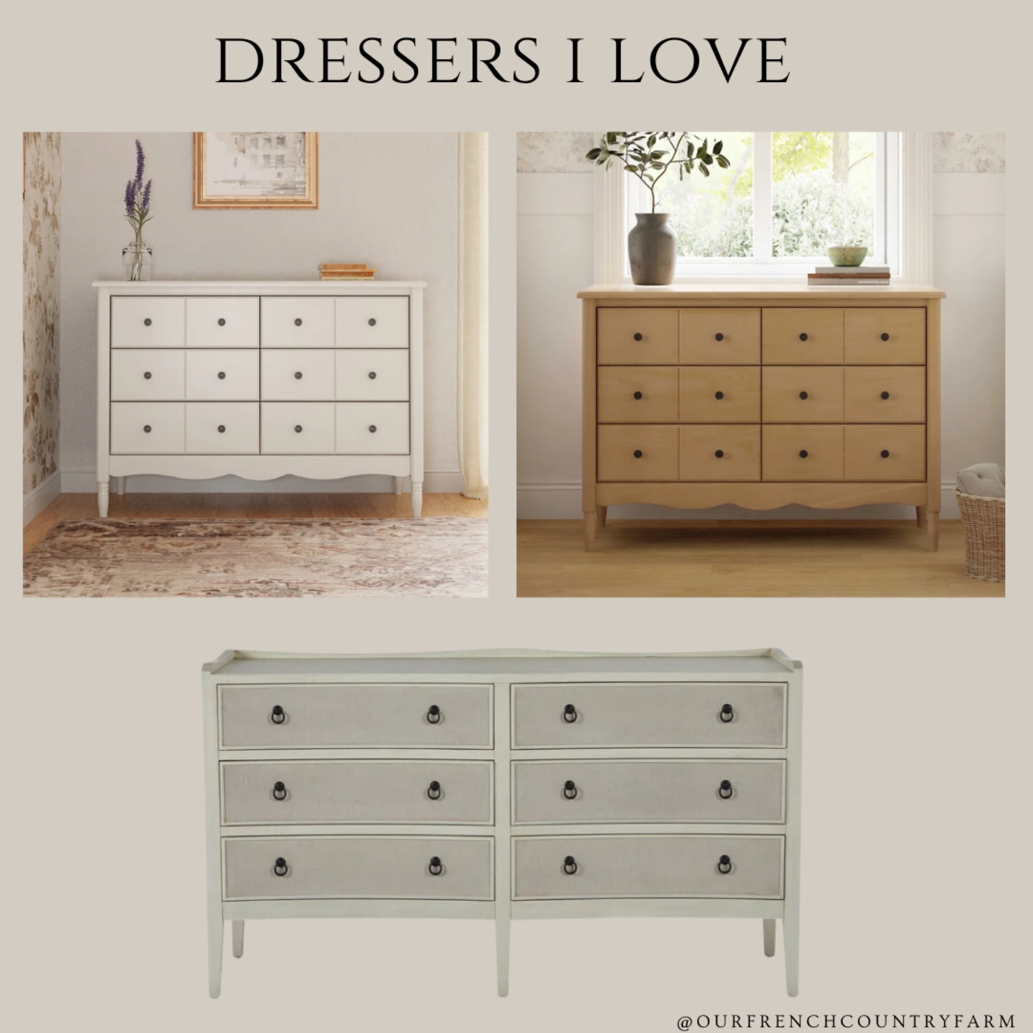 How cute is the detailing on these dressers!  I love a dresser with character!

#LTKFamily #LTKHome