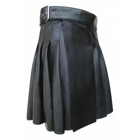 Yoslce Black Scottish Costume Men Men S Scottish Holiday Skirt Men S Punk Leather Pleated Skirt Plea | Walmart (US)