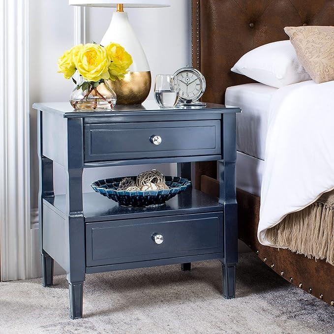 Safavieh Jenson Night Stand Normal Navy | Amazon (US)