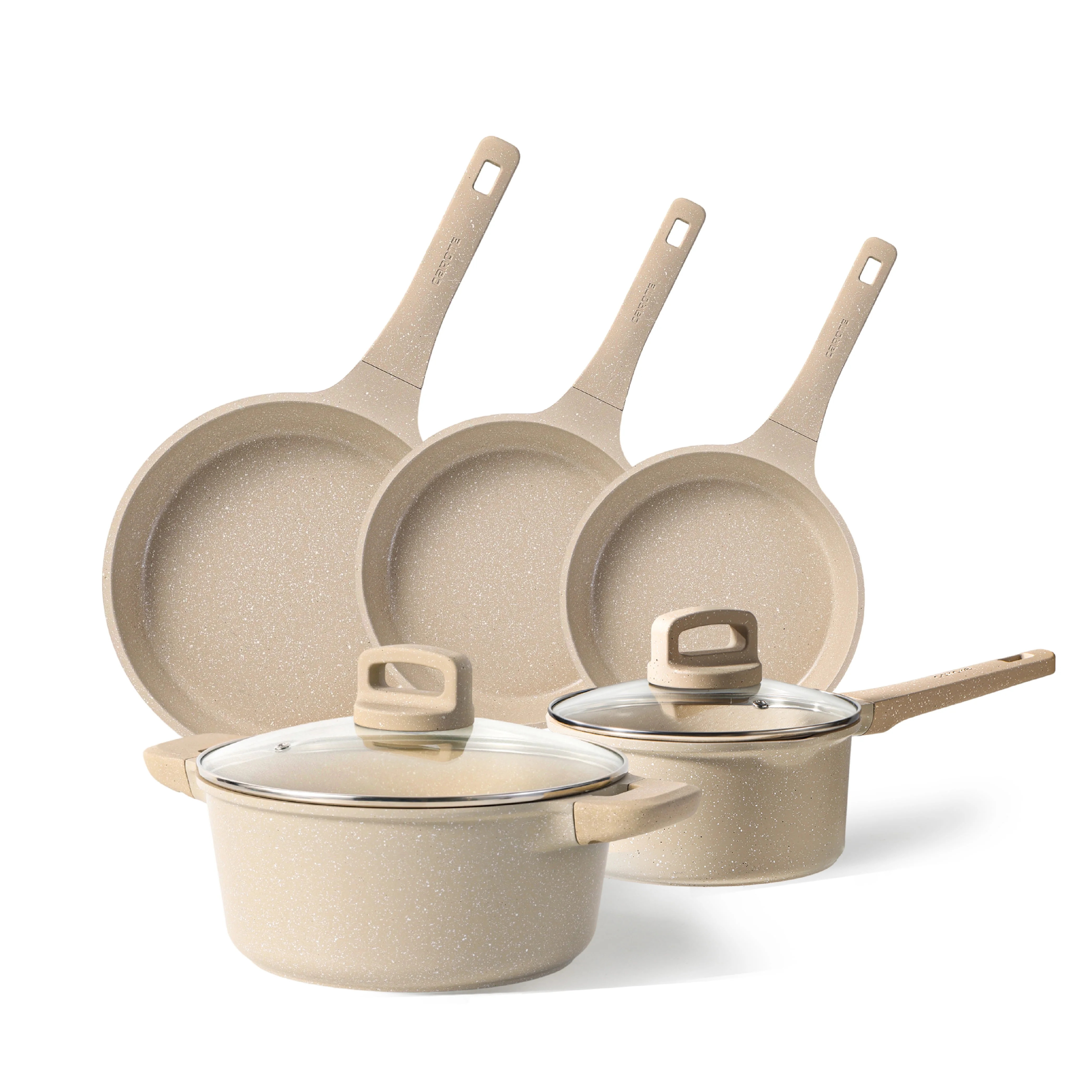 Carote Nonstick Cookware Set 7-Piece,Kitchen Pots and Pans Set,Stay-Cool Handles,Induction Compat... | Walmart (US)