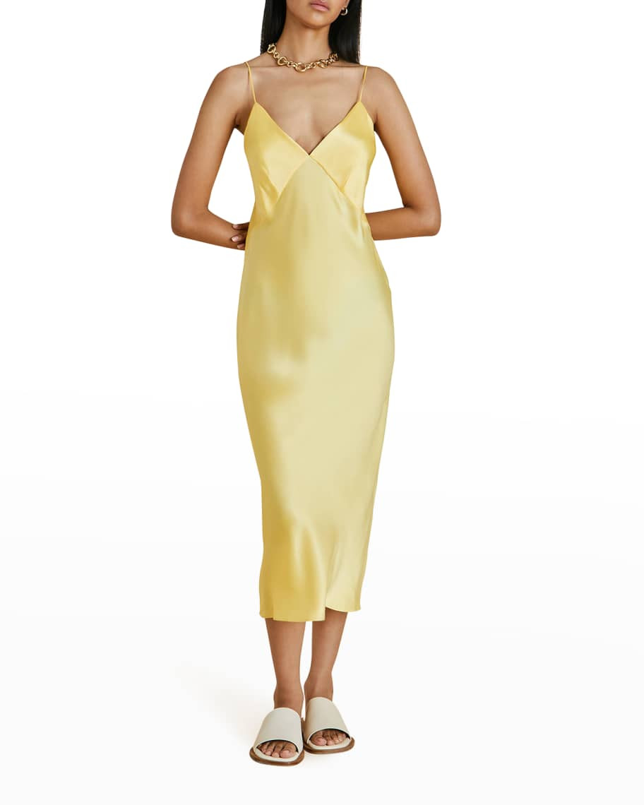 Olivia Von Halle Luxury Soleil Silk Slip Dress | Neiman Marcus