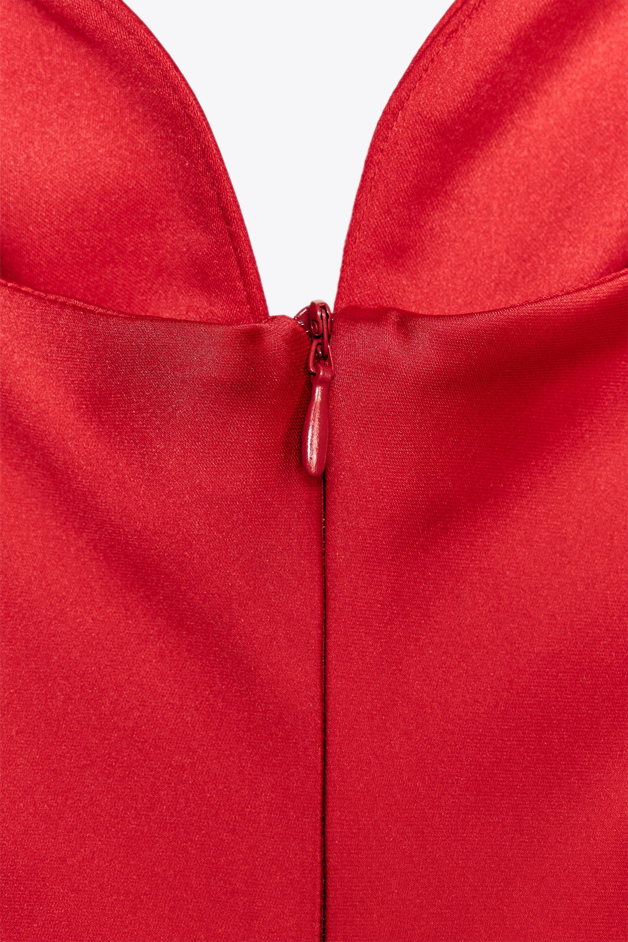 LONG SATIN EFFECT DRESS | Zara US