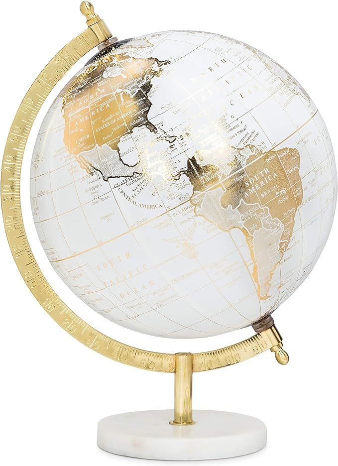 Abbott Collection 57-LATITUDE-18 Globe on Stand, White/Gold | Amazon (US)
