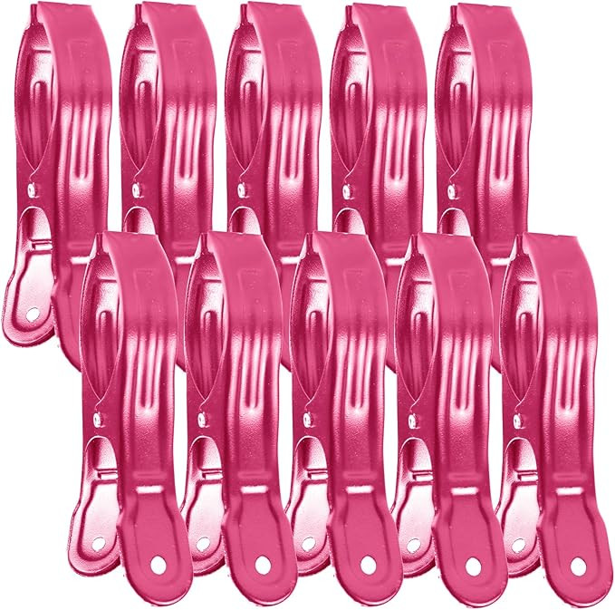 10 Pack Metal Beach Towel Clips, Large Pool Cover Beach Chair Clips for Towel Cruise, Windproof H... | Amazon (US)