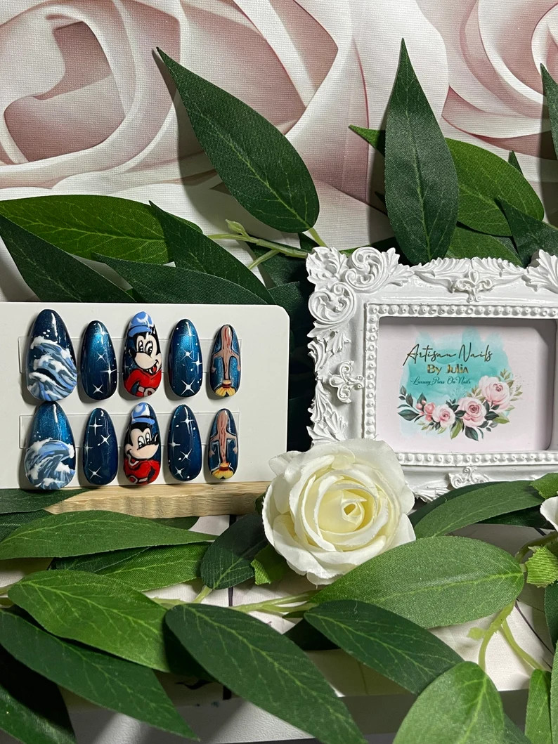 SORCERER’S APPRENTICE - Gel Press on Nails - Set of 10 Fantasia Inspired Nails - Made to Order ... | Etsy (US)