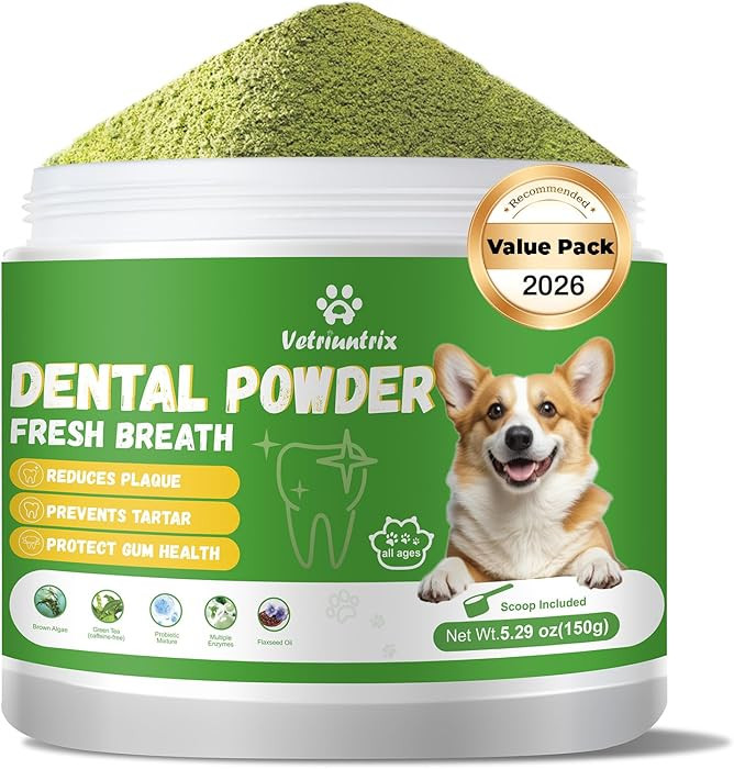 Vetriuntrix Dog Teeth Cleaning Powder, Dog Dental Powder for Teeth Cleaning and Dog Breath Fresh ... | Amazon (US)