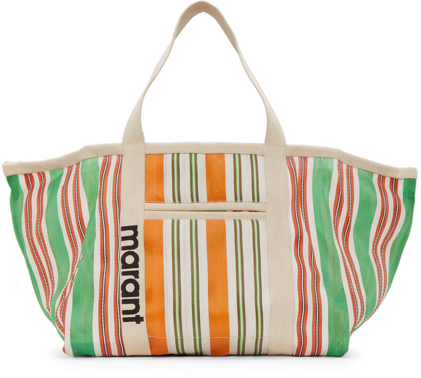 White & Green Warden Tote | SSENSE