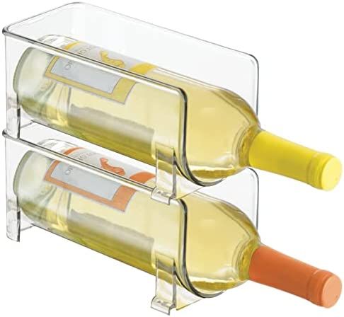 Amazon.com: mDesign Plastic Free-Standing Water Bottle and Wine Rack Storage Organizer for Kitche... | Amazon (US)