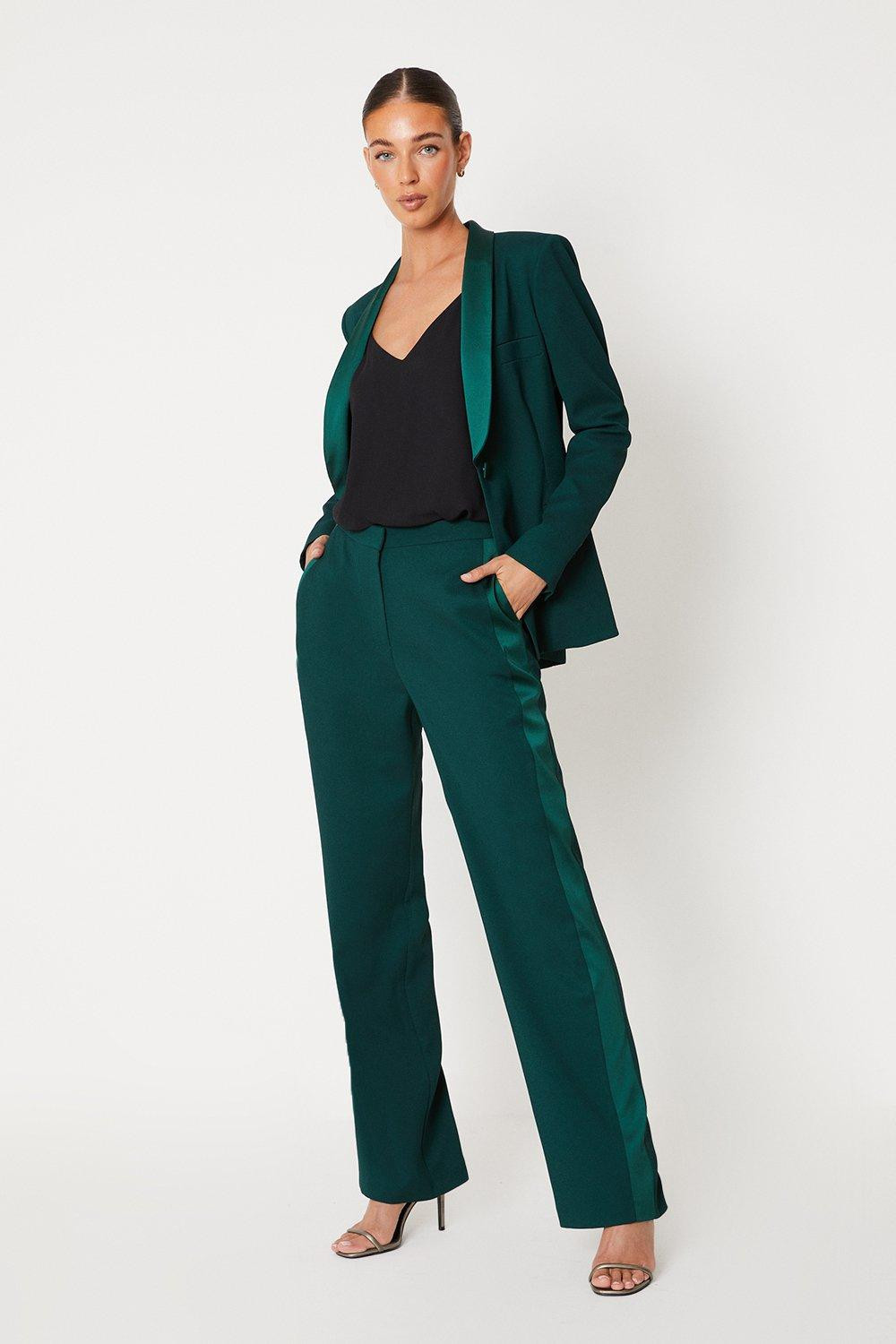 Satin Trim Slim Leg Tailored Trouser | Debenhams UK