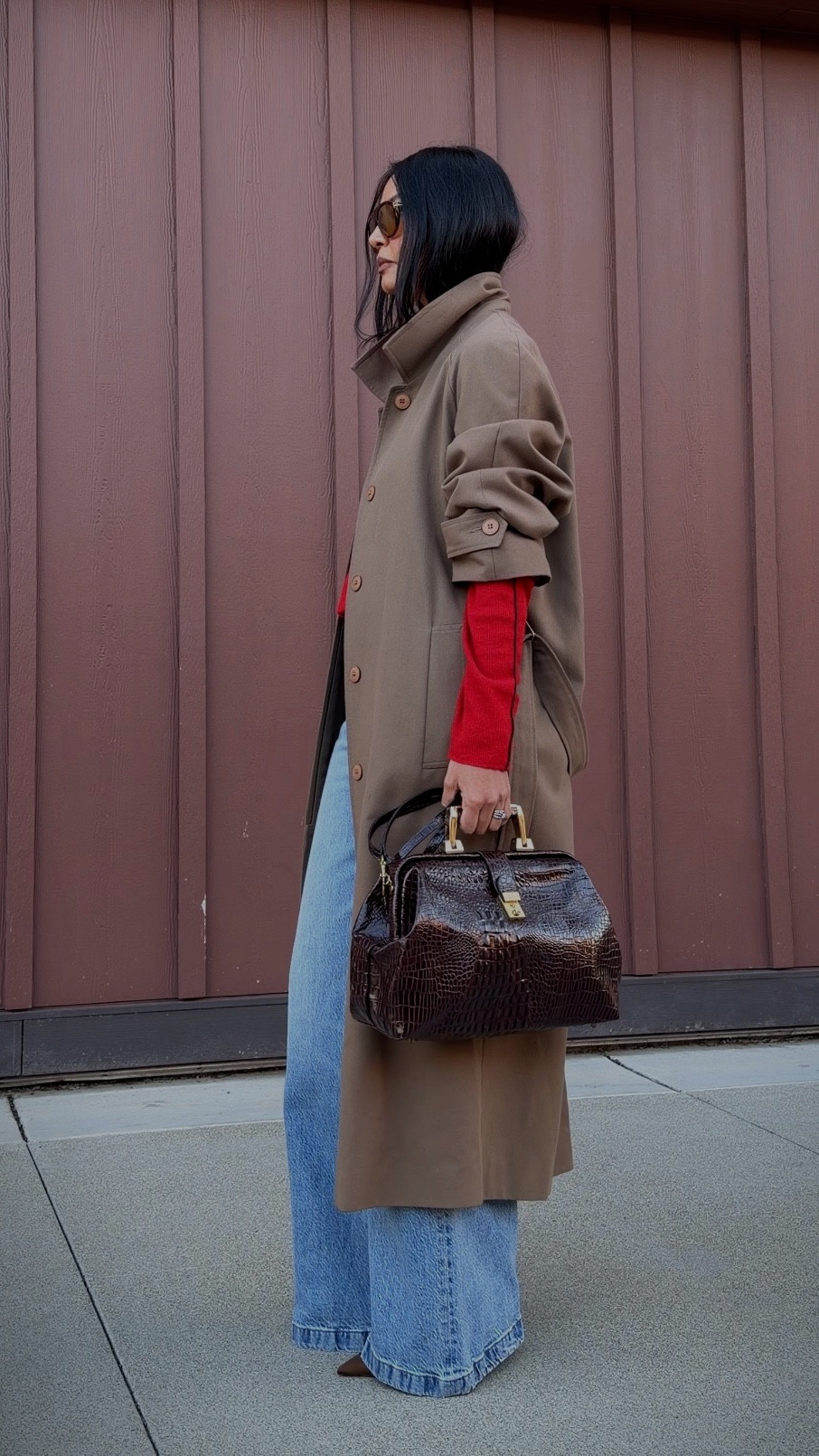 Coat, knit and handbag are old but linking current styles for the same vibe. The exact pants are linked and are true to size! I’m 5’7” for reference.

#LTKdayinmylife #LTKootd #LTKOver40