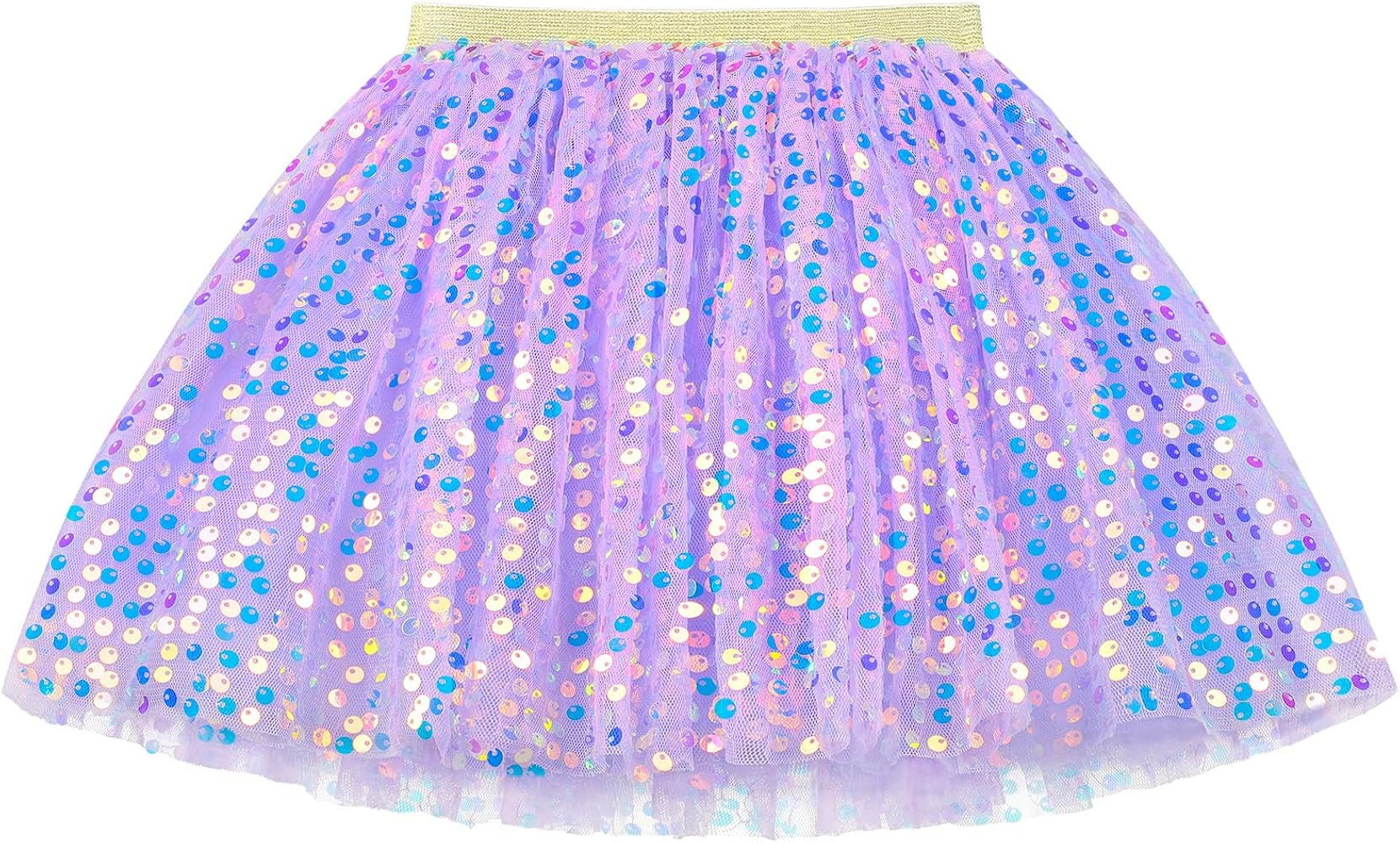 KEREDA Baby Girls Layered Tutu Skirt Sparkling Sequin Tulle Dance Skirts 1-12 Years | Amazon (US)