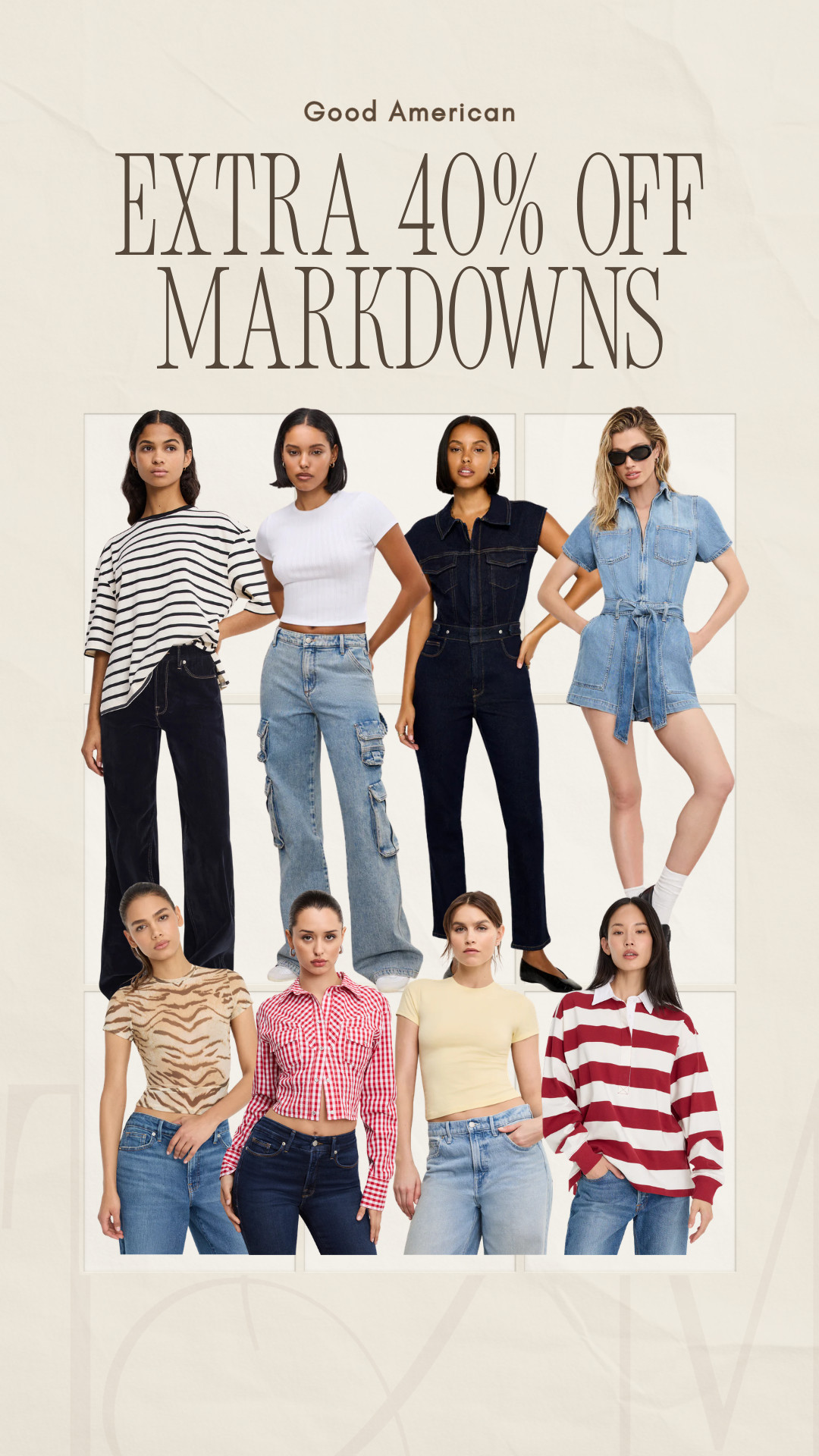 Good American denim and tees NEVER miss 😭 get an extra 40% off markdowns. Especially for summer basics, jeans, easy tees, and cute matching sets. wedding guest dress summer, summer outfits, summer dresses, country concert outfits, graduation guest outfits, memorial day outfit, date night outfits, plus size fashion, vacation outfits beach, business casual workwear, good american sale, denim outfits, casual chic outfits, everyday basics, spring to summer outfits
 

 #LTKgrwm #LTKootd #LTKSeasonal