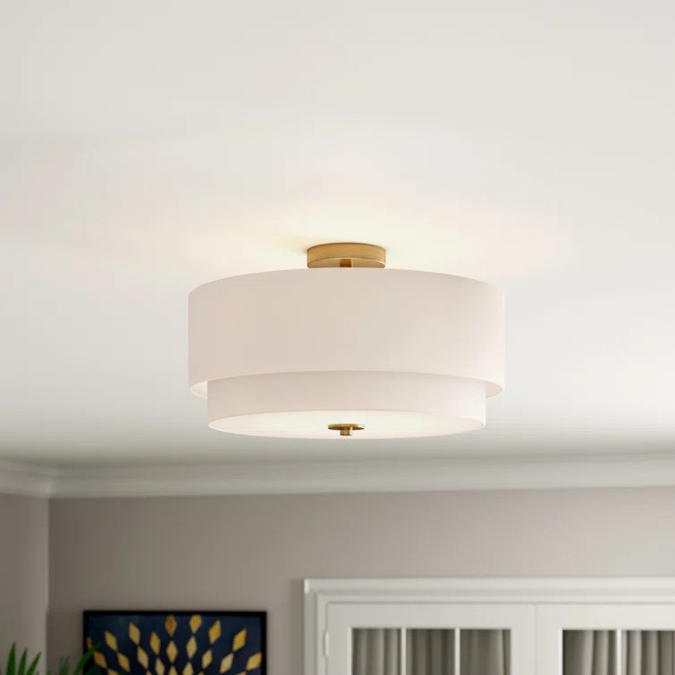 Amia Fabric Semi Flush Mount | Wayfair North America