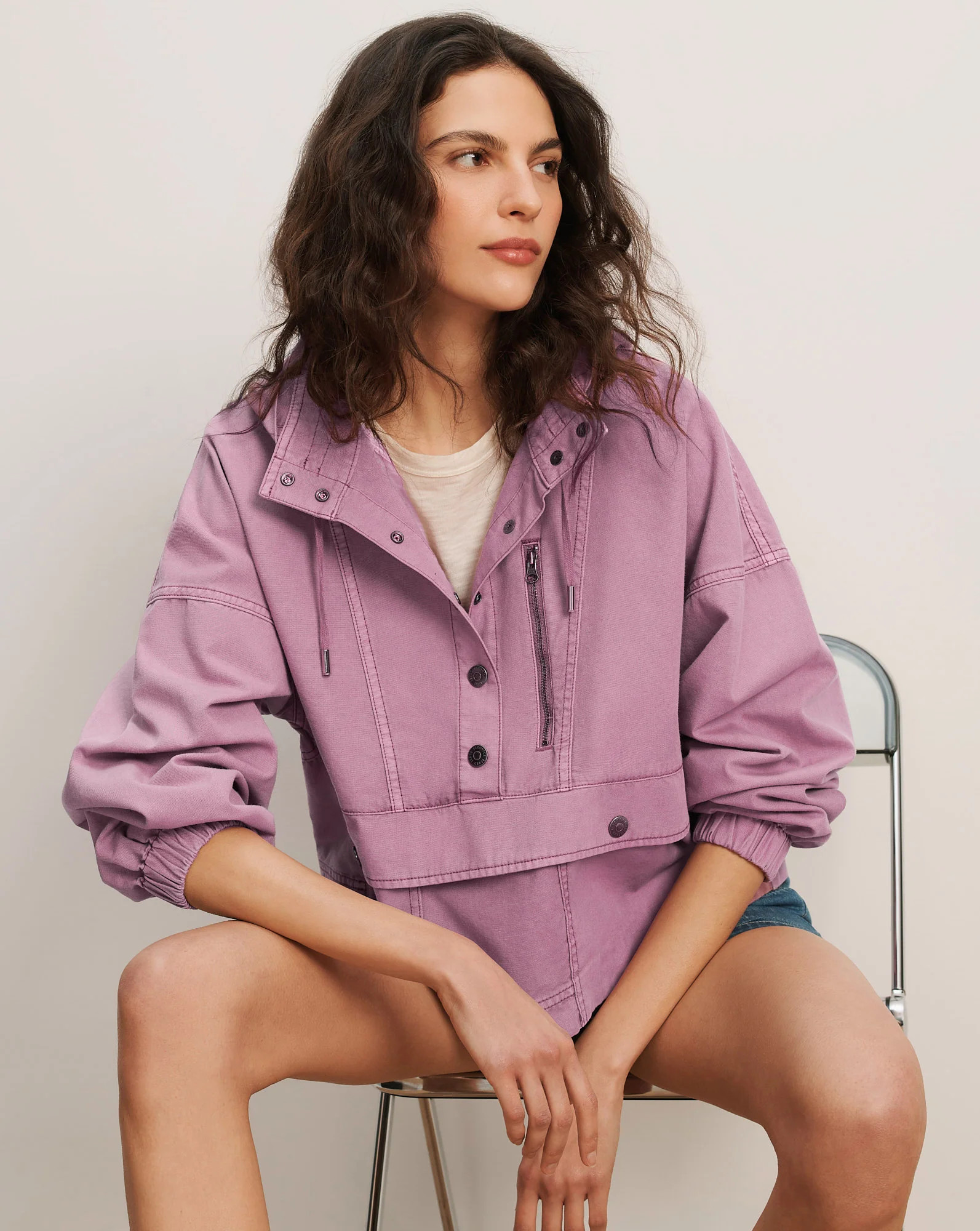 Cunningham Anorak Jacket in Purple Orchid Haze | Veronica Beard | Veronica Beard