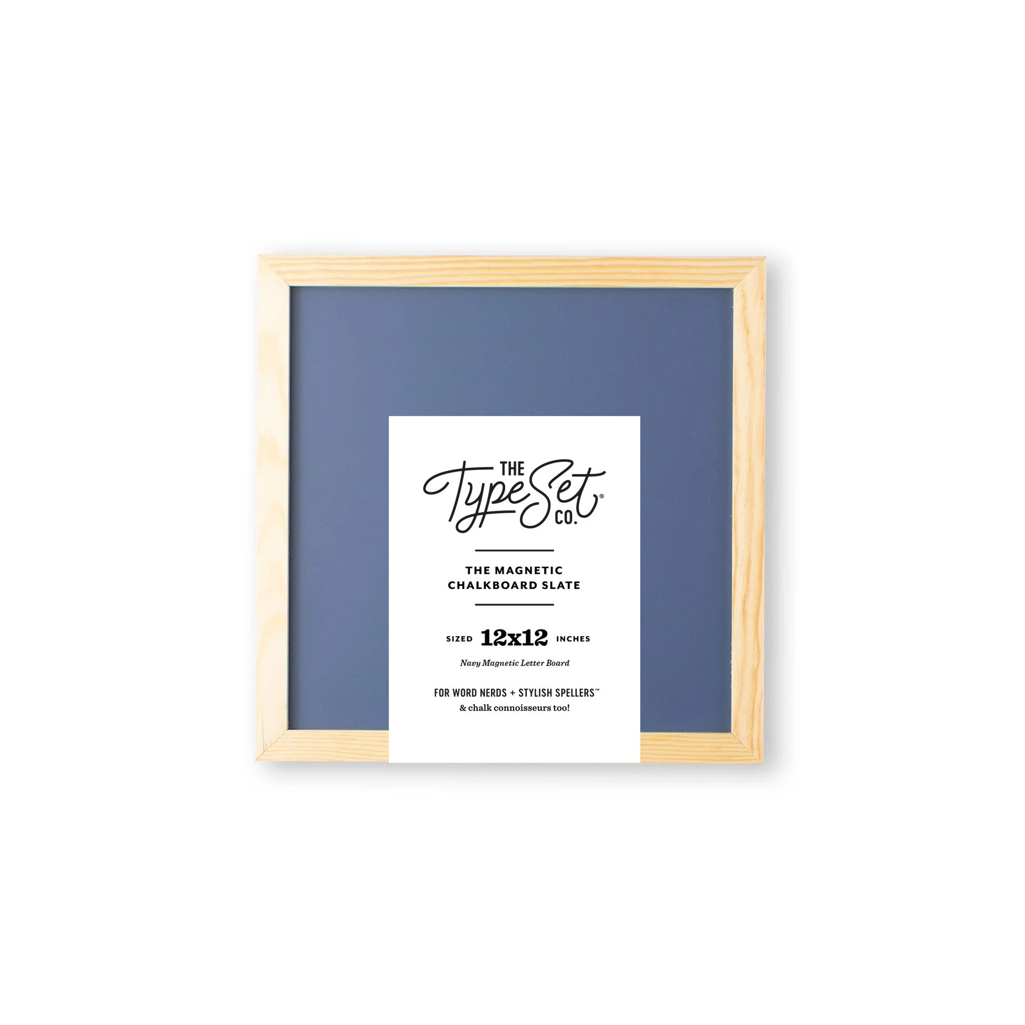 12x12 Navy Chalkboard Magnetic Slate | The Type Set Co.