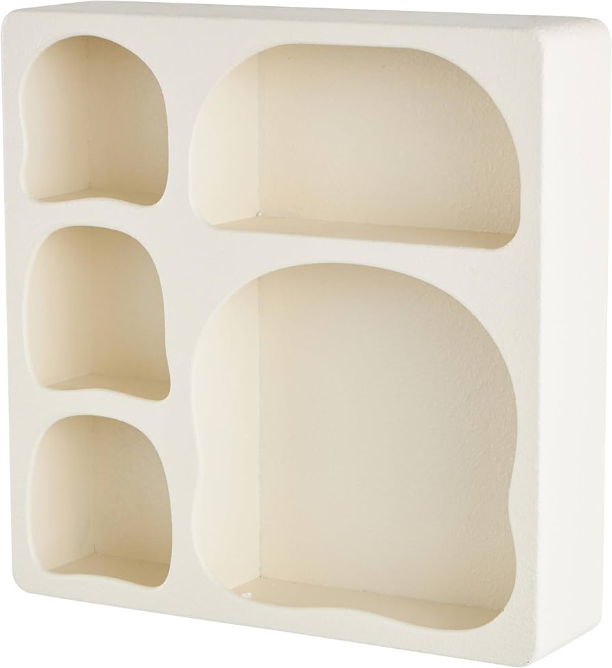 Deco 79 Wood Geometric Room Wall Shelf 5 Shelf Floating Shelf, Display Shelf 19" x 5" x 19", Crea... | Amazon (US)