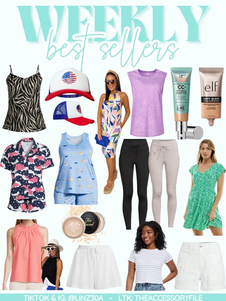 This past week’s best sellers! 

Summer outfits, summer fashion, foundation for oily skin, athleisure wear, athletic wear, cargo leggings, cropped top, patriotic pajamas, 4th of July outfits, trucker hat, white shorts, active wear, satin camisole, workout tops, babydoll dress, makeup, affordable fashion 

#LTKStyleTip #LTKFindsUnder50 #LTKSeasonal
