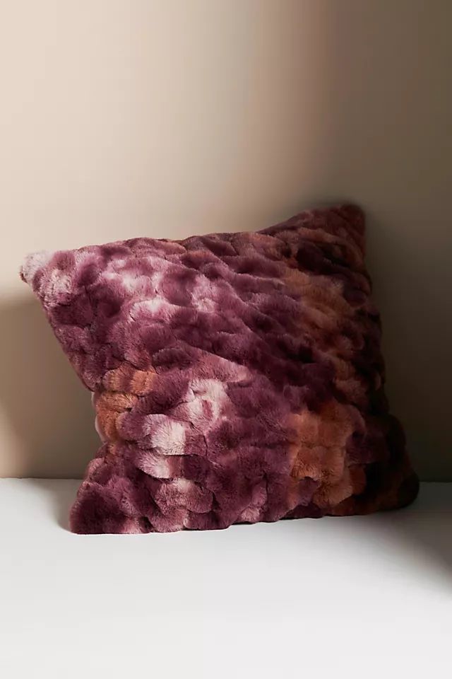 Luxe Dyed Faux Fur Pillow | Anthropologie (US)