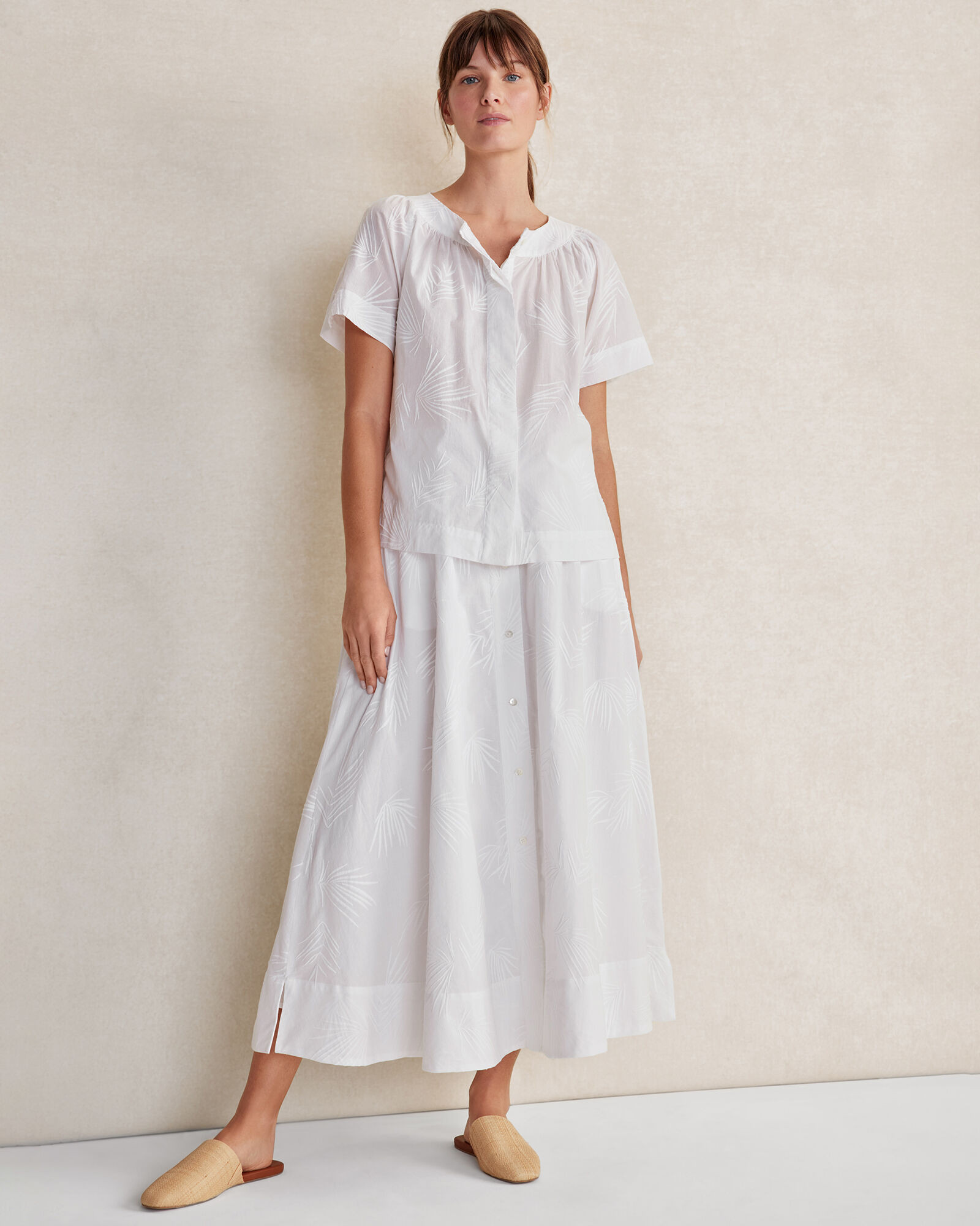 Organic Cotton Embroidered Voile Top | Haven Well Within