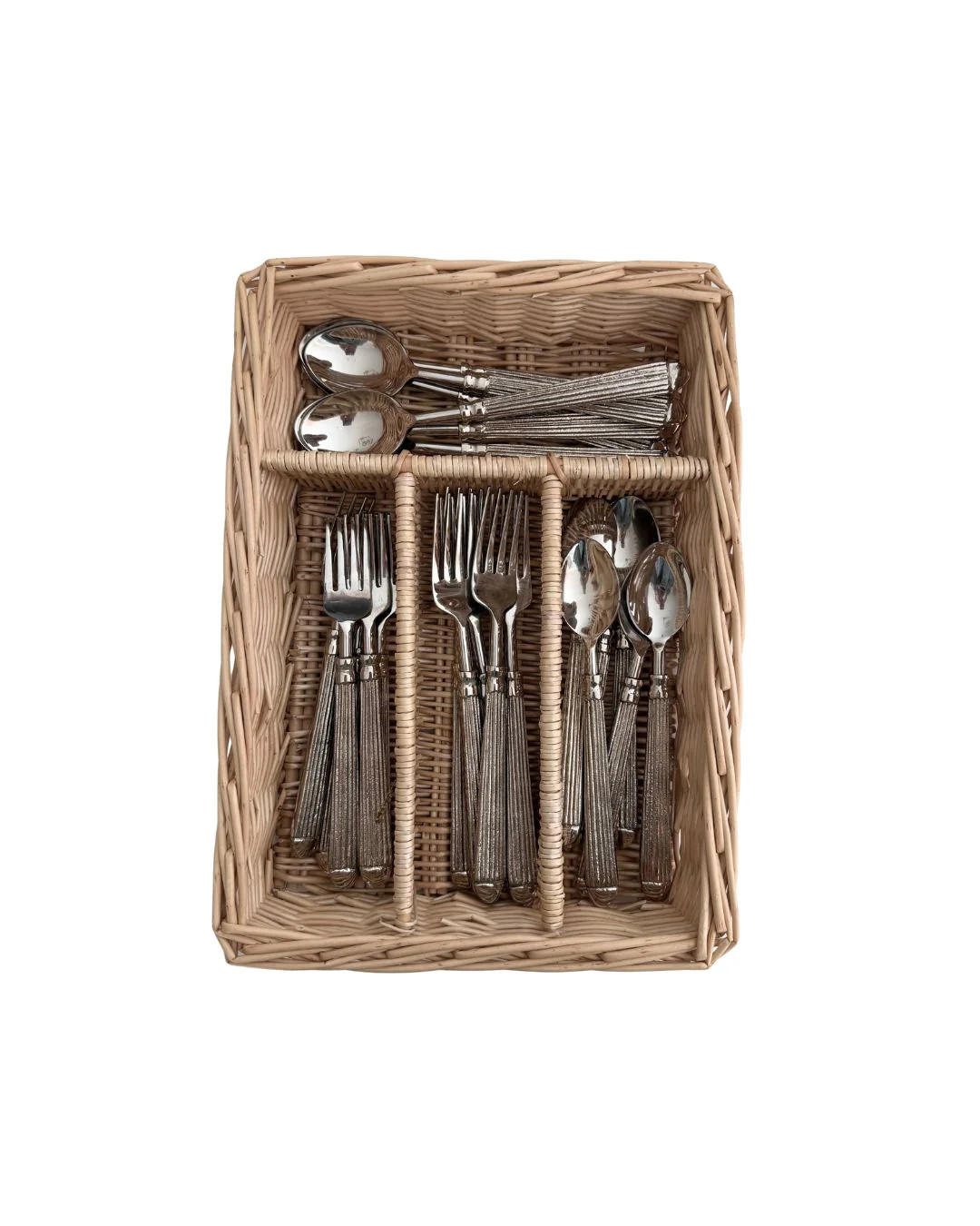 Heirloom Wicker Cutlery Tray | Brooke & Lou | Brooke and Lou