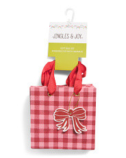 Set Of 4 Checkered Gift Bags With Bow Accents | Pillows & Decor | Marshalls | Marshalls
