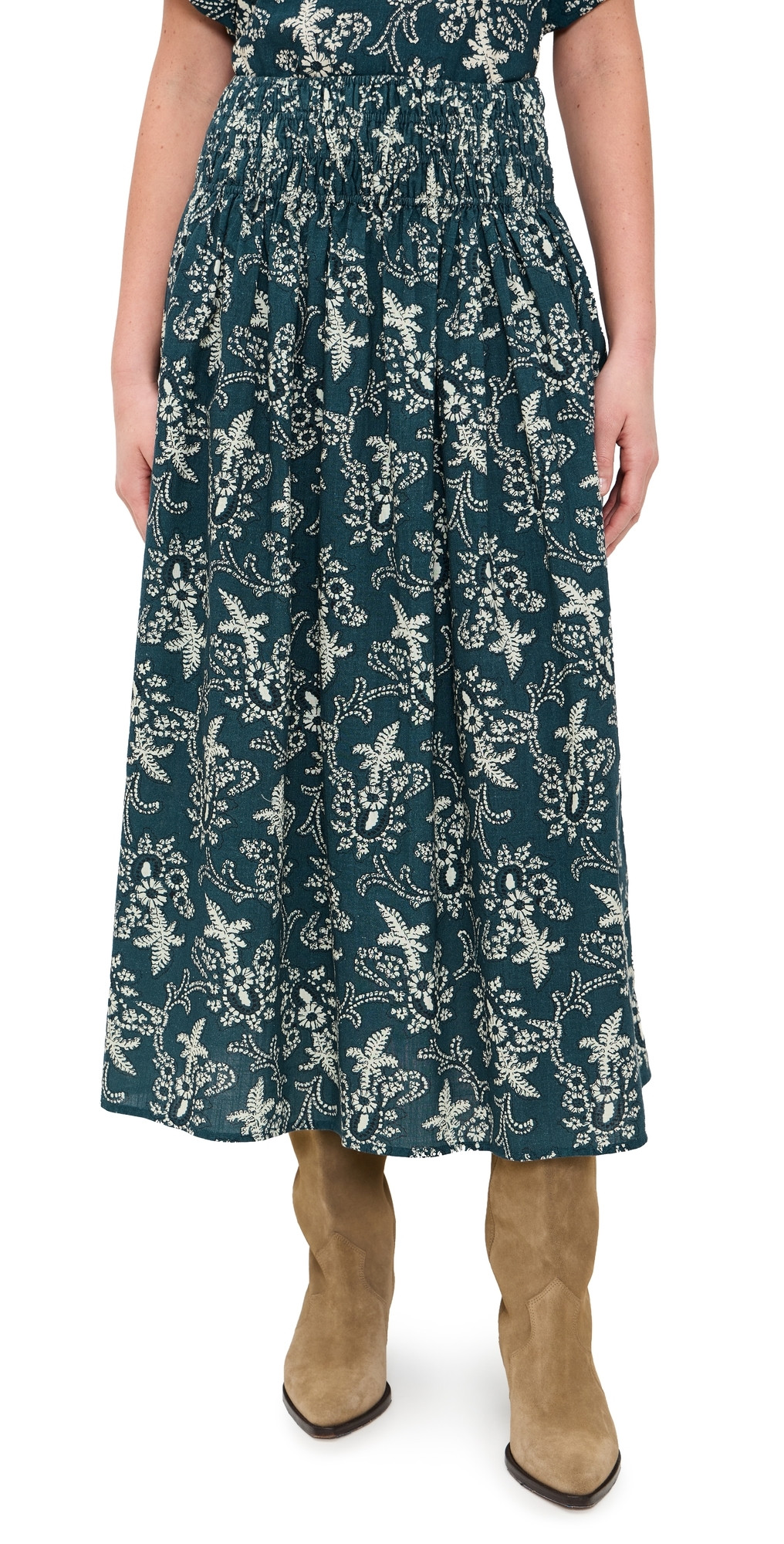 THE GREAT. The Viola Skirt Indigo Bandana 1 | Shopbop