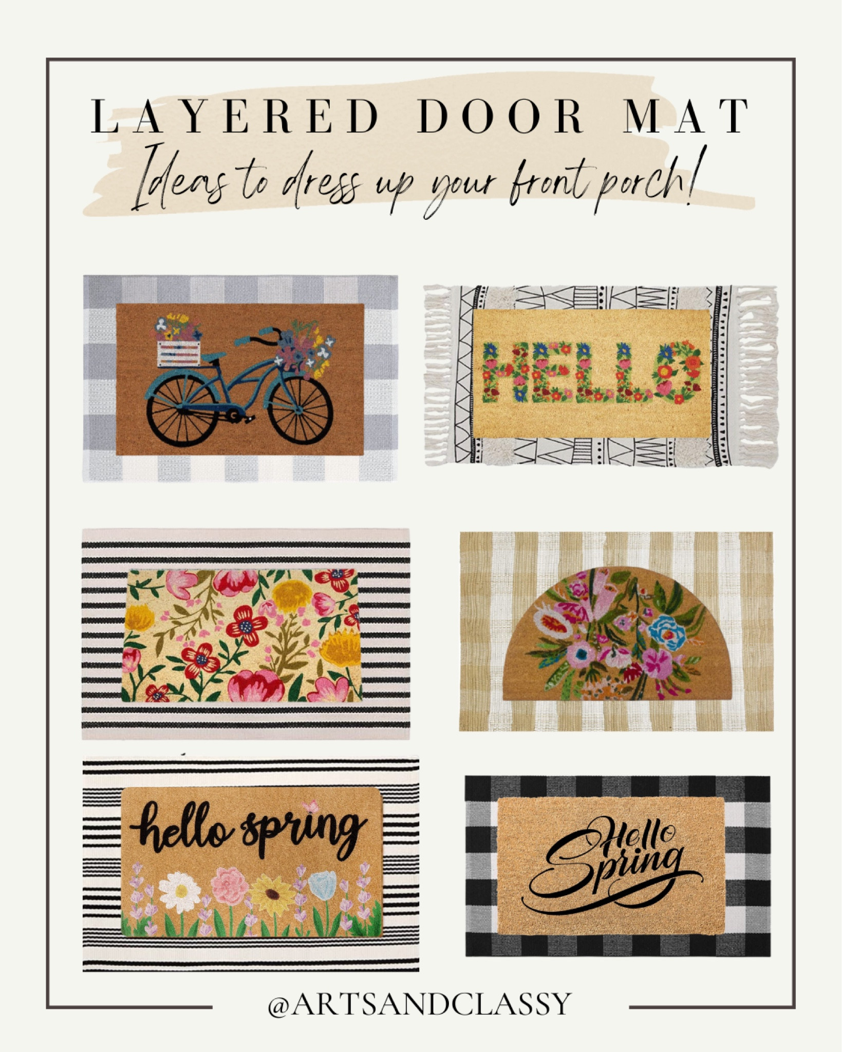 Spring is around the corner! These layer doormat ideas are perfect to dress up your front porch!

#LTKhome #LTKunder50 #LTKFind