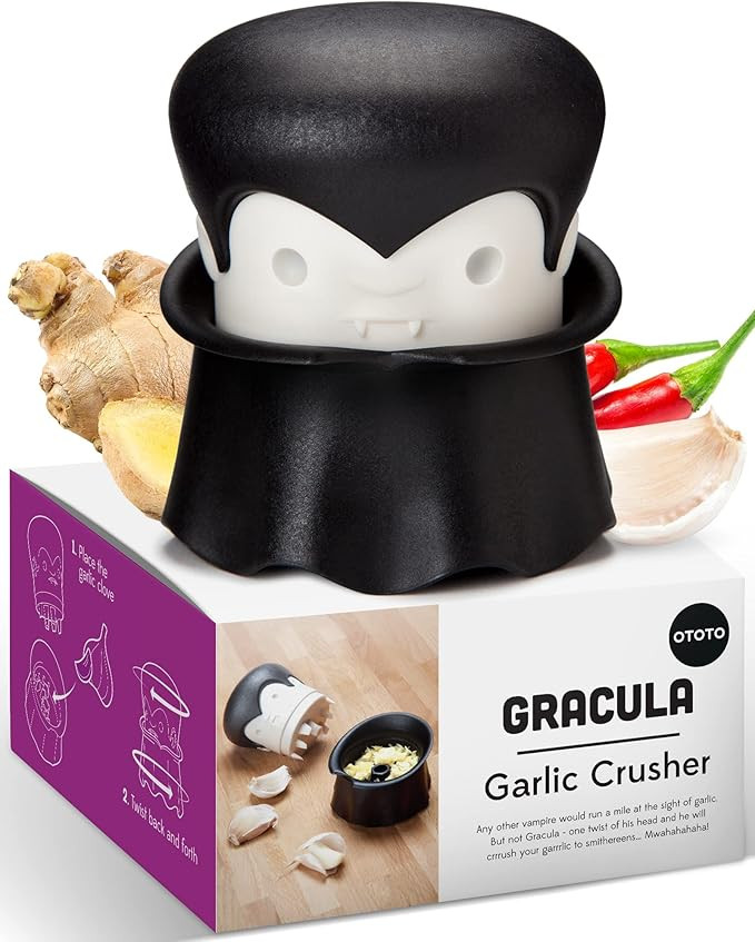 OTOTO Gracula - Garlic Crusher, Garlic Mincer & Herb Grinder - Twist Top & Easy Squeeze Manual Ga... | Amazon (US)