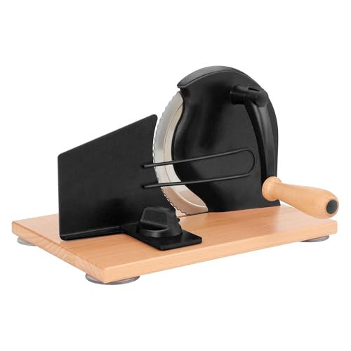 CAWIU Manual Bread Slicer with Hand Crank- Adjustable Thickness Bread Cutter for Even Slices, Perfect for Homemade Sourdough, Sandwich, and More, Black | Amazon (US)