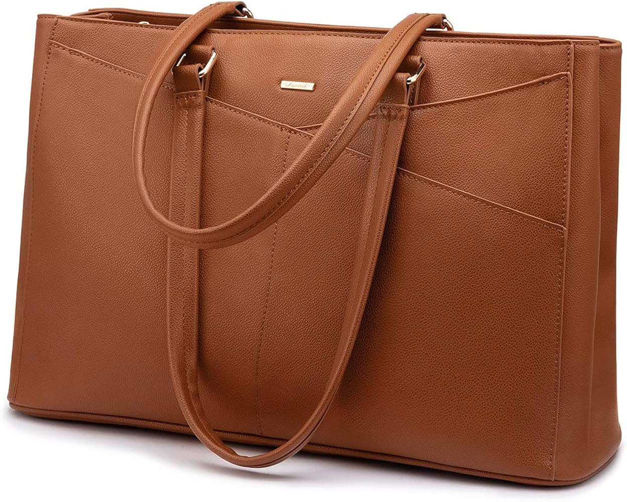 Laptop Tote Bag for Women 15.6 Inch Waterproof Leather Computer Bags Women Business Office Work B... | Amazon (US)