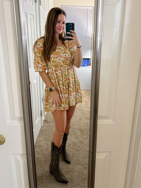 Charcoal cowboy boots from Vici!! I would size up half a size if not a whole size! I sized up half a size! Use my code SAMANTHA.MADELYN for 20% off! 


Floral square neck dress from Pink Lily! 

#LTKfindsunder100 #LTKshoecrush #LTKstyletip