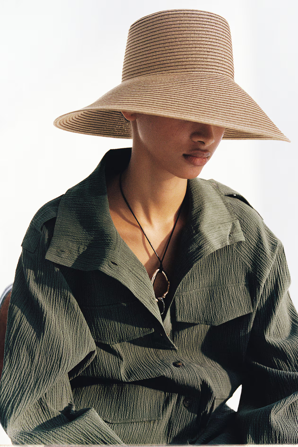Sloped Brim Straw Hat | H&M (US + CA)