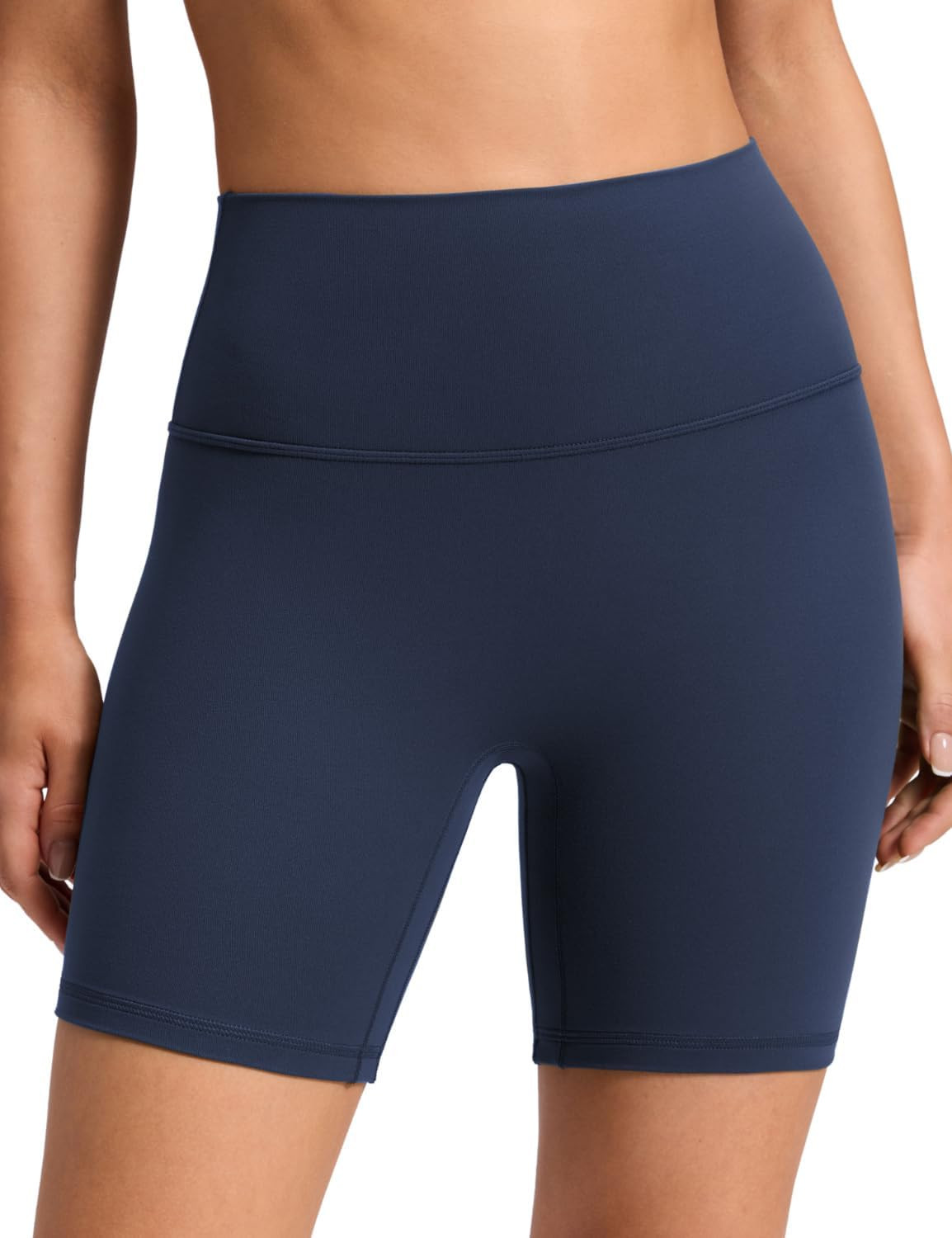 CRZ YOGA No Front Seam Biker Shorts 6" | Amazon (US)
