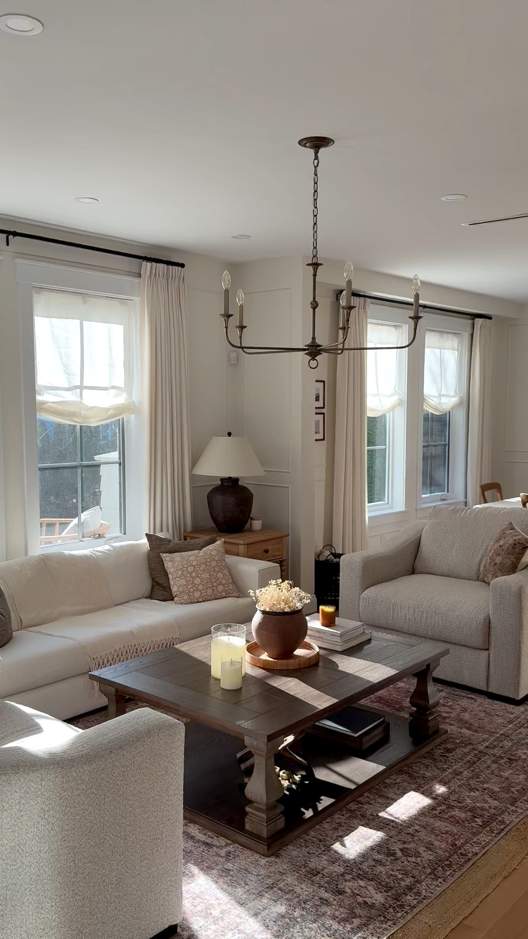 Linen Roman shades.

Product: Belgian Flax Linen Roman Shades
Color: Off white
Style: Relaxed
Unlined 

 Use my code AMYPETERS for 25% off your order.  
Lots of other items on sale! Pillows, rugs, lighting and more 

#LTKhome #LTKcanada #LTKwinter